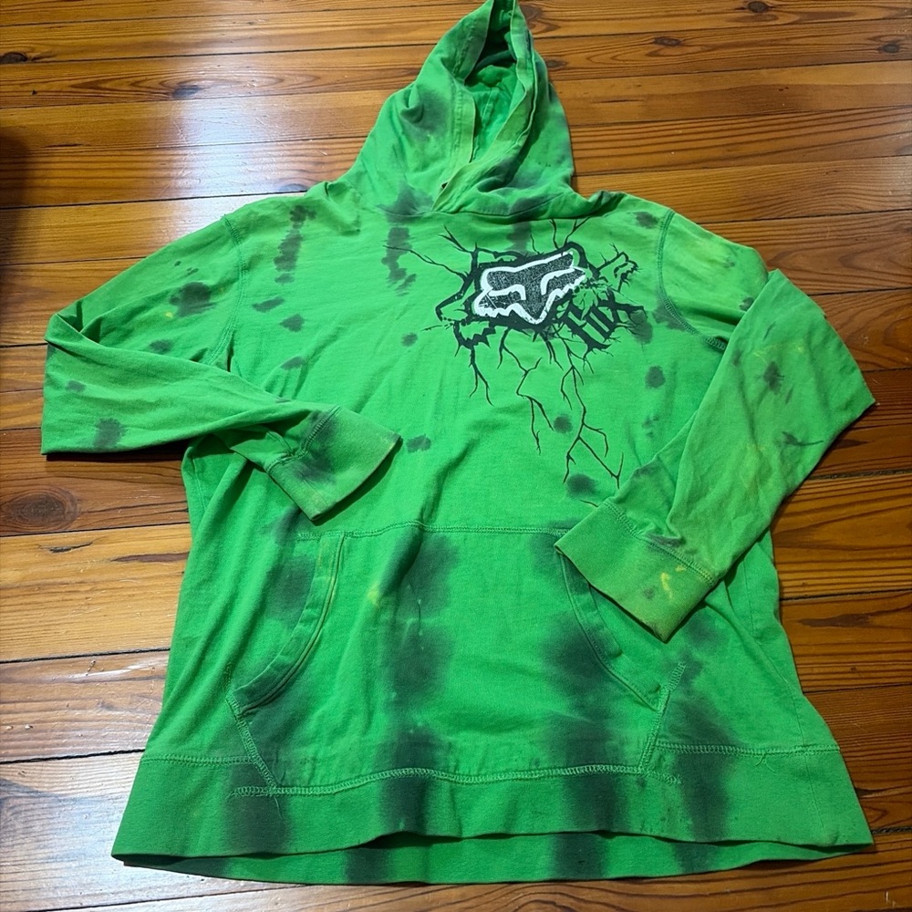 Fox Green Hoodie with Bold Logo